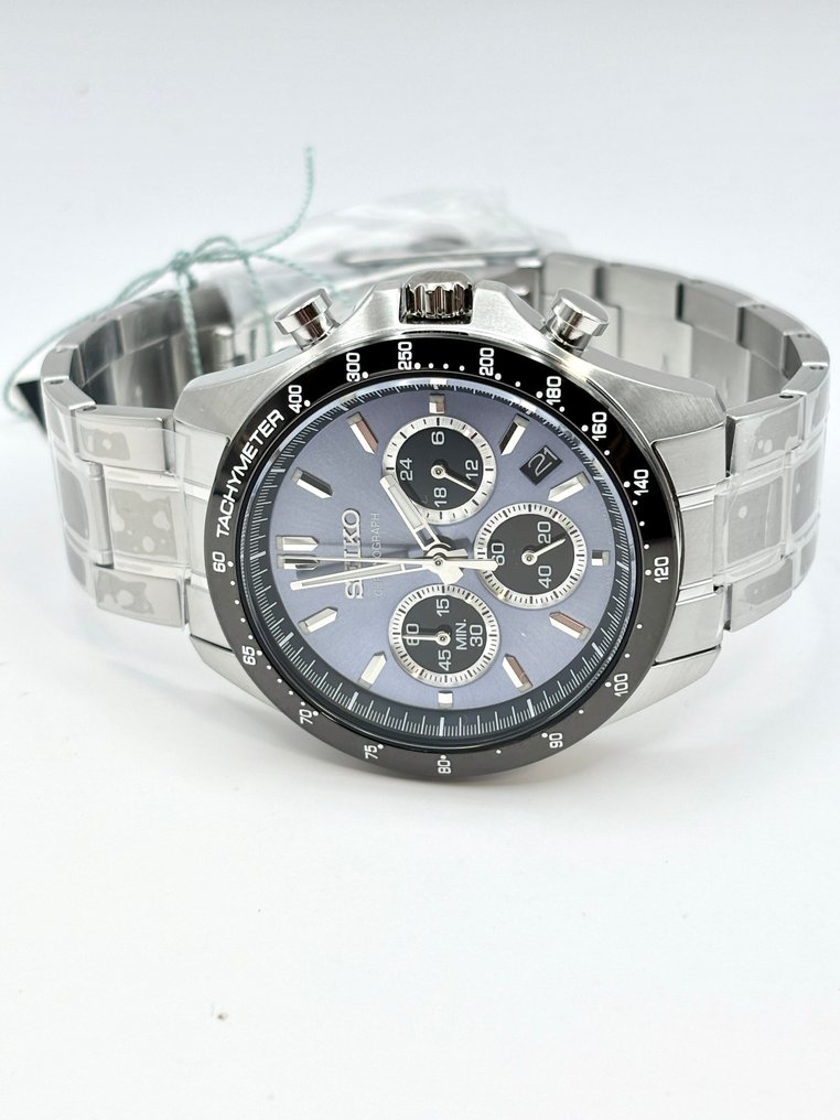 Seiko Spirit SBTR027 Cronografo Blu Soleil JDM — foto reale dell'esemplare EdoWatches (3 di 9)