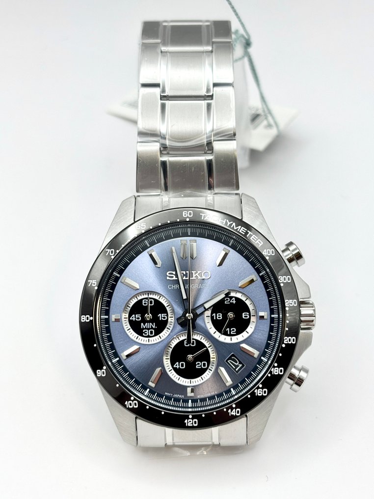 Seiko Spirit SBTR027 Cronografo Blu Soleil JDM — foto reale dell'esemplare EdoWatches (2 di 9)