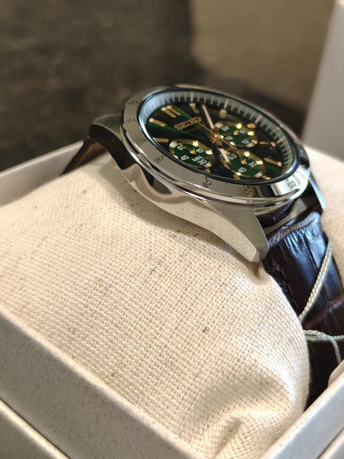 Seiko SBTR017 — dettaglio quadrante verde