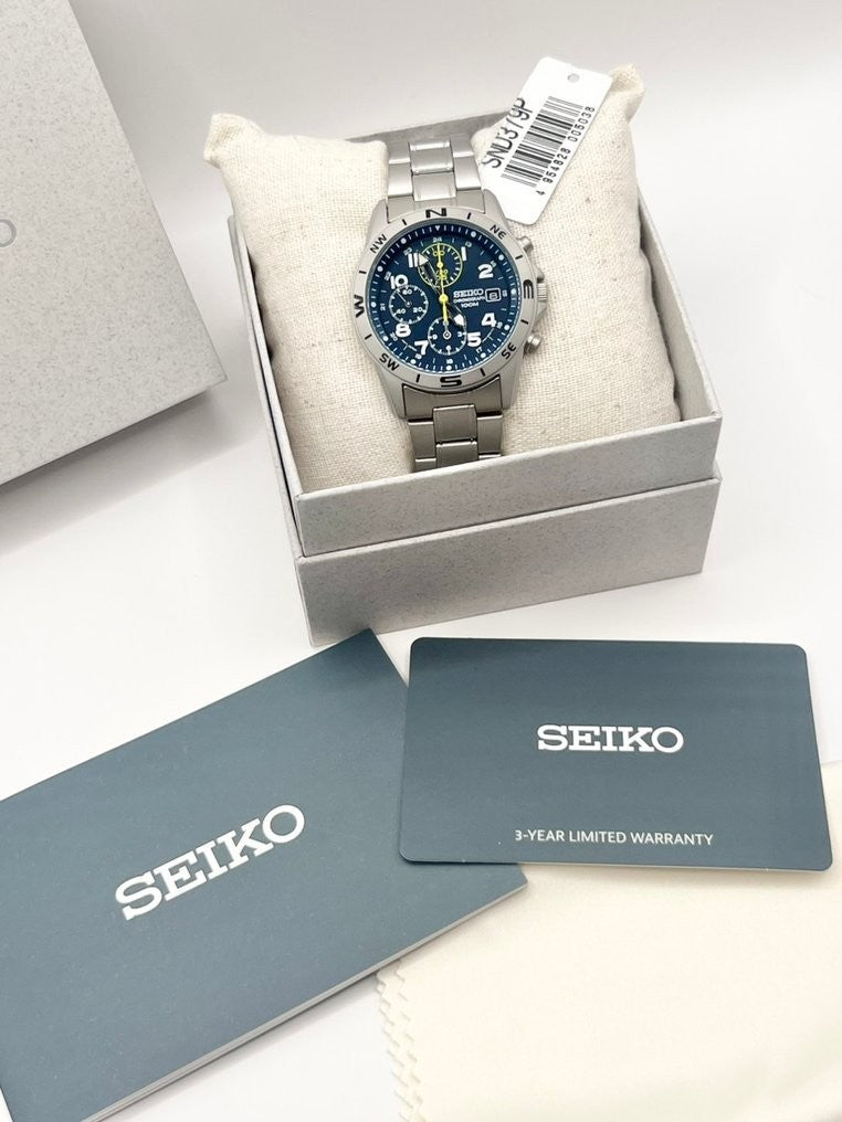 Seiko SND379P — dettaglio quadrante blu