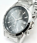 Seiko Spirit SBTQ041 Cronografo Nero JDM — quadrante nero e lunetta tachimetrica (1 di 6)
