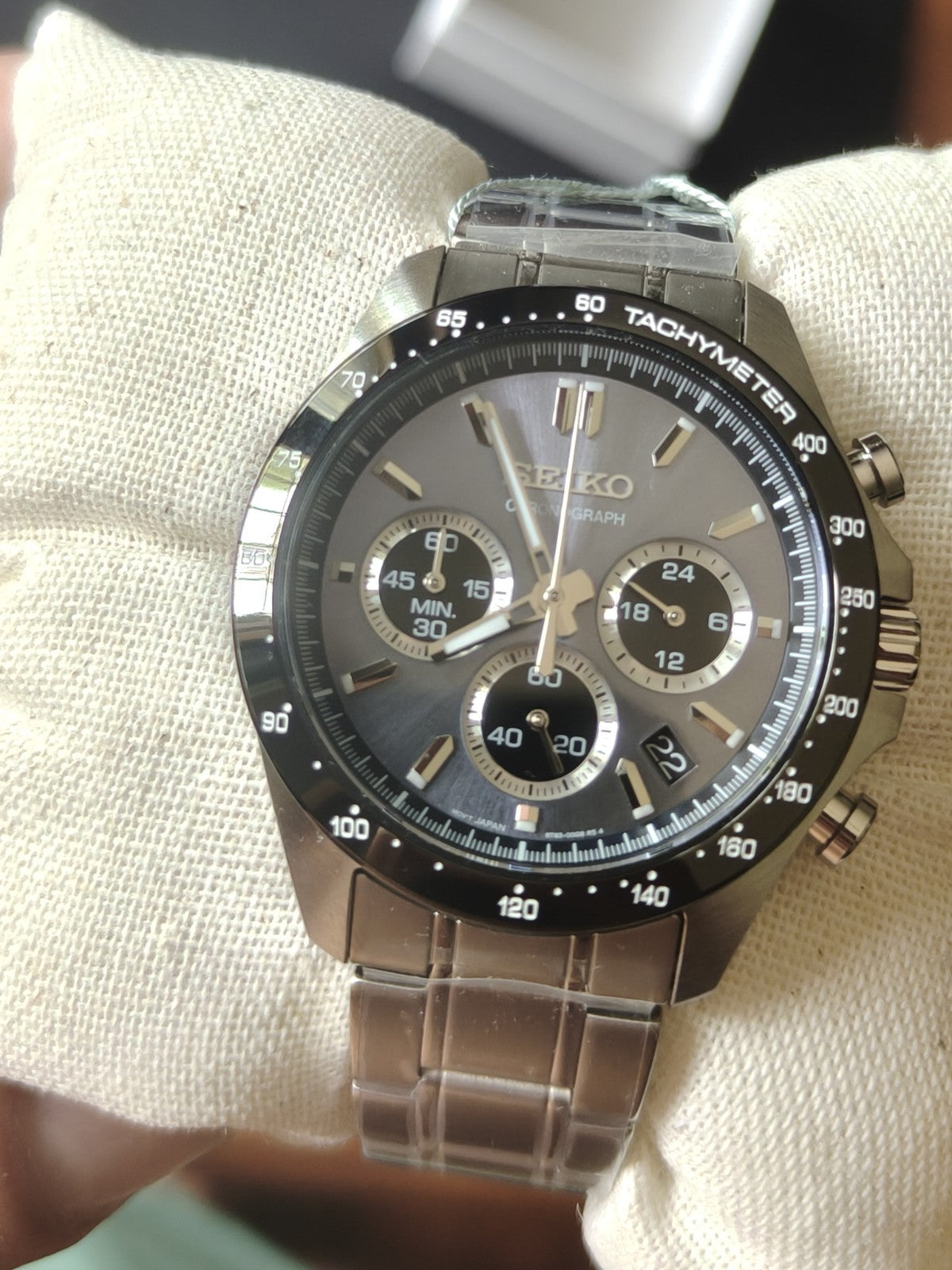 Seiko Spirit SBTR027 JDM quadrante blu — foto reale dell'esemplare