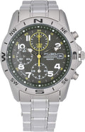 Seiko Chronograph SND377P verde militare — foto reale dell'esemplare