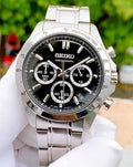 Seiko Spirit SBTR013 quadrante nero — foto reale dell'esemplare